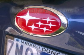 Pair of Universal Fitment Subaru emblem overlays any yr model