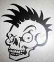 Rocker skull decal decals vinyl graphics sticker wall car truck