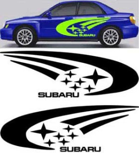 Side Body Star Stars vinyl Graphics decal Decals fit any year Subaru WRX STi Crosstrek Galant Outback Forester