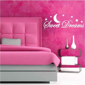 40" Sweet Dreams with stars wall art decal decals graphics mural