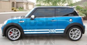 Union Jack flag rocker panel decal decals graphics fit any Mini Cooper Clubman Countryman JCW S Coupe Roadster