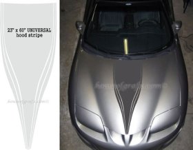 Universal Hood stripe decal graphic for ANY car truck Dodge Ford