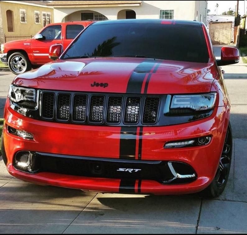 6.5" Offset stripe stripes decals fit any Jeep Wrangler Gladiator Grand Cherokee Renegade SRT