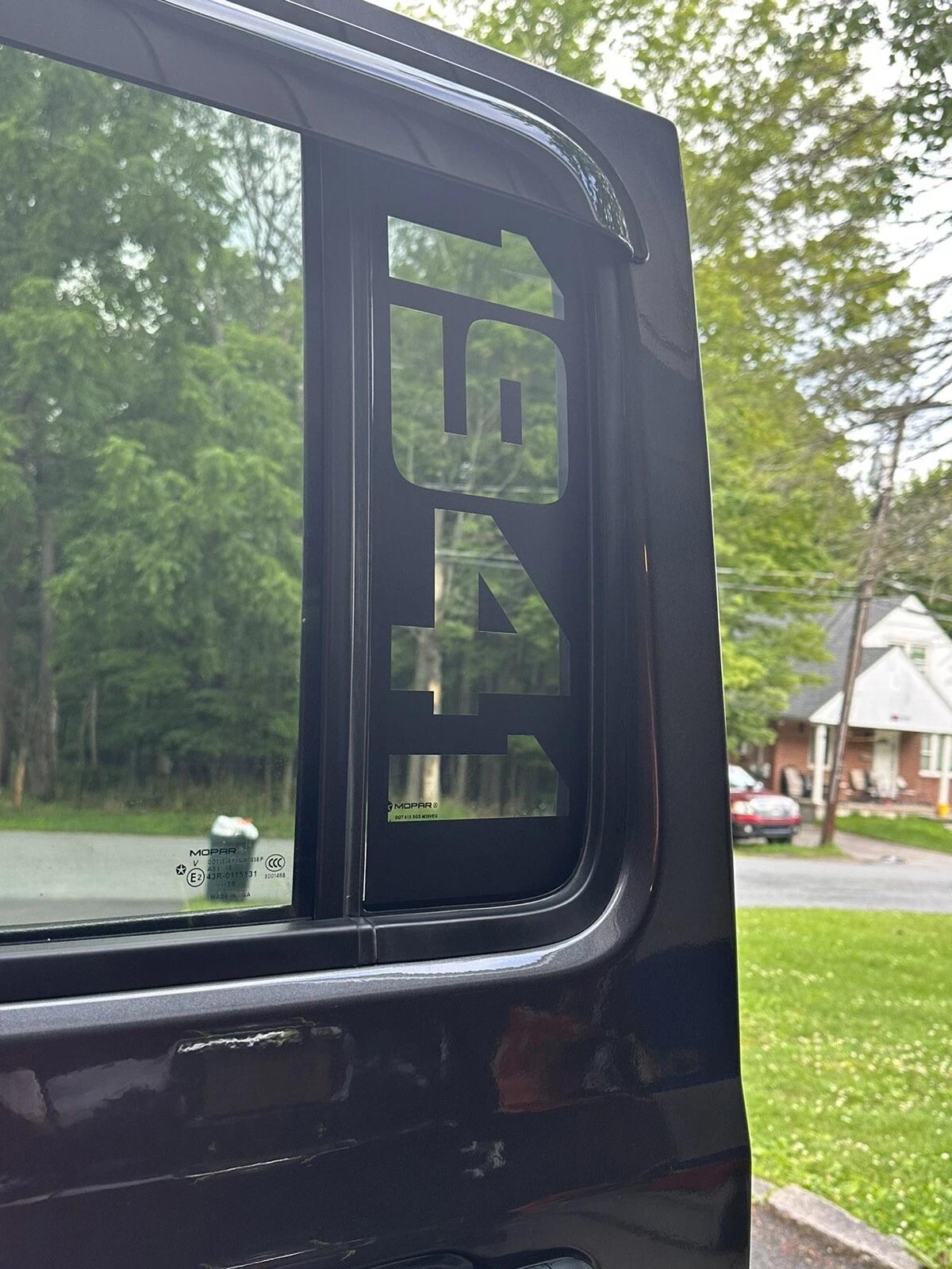 1941 Small window vinyl decal decals fits any 4 door model 2018 2019 2020 2021 2022 2023 2024 Jeep Wrangler or 2020 2021 2022 2023 2024 Gladiator