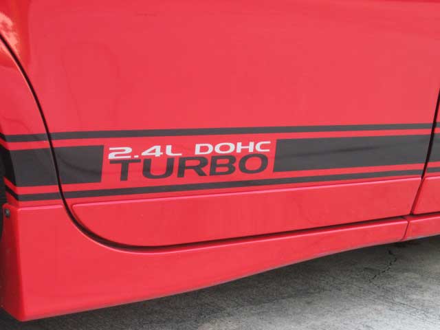 SRT-4 2.4L TURBO Hood scoop decal (option 2) letters only