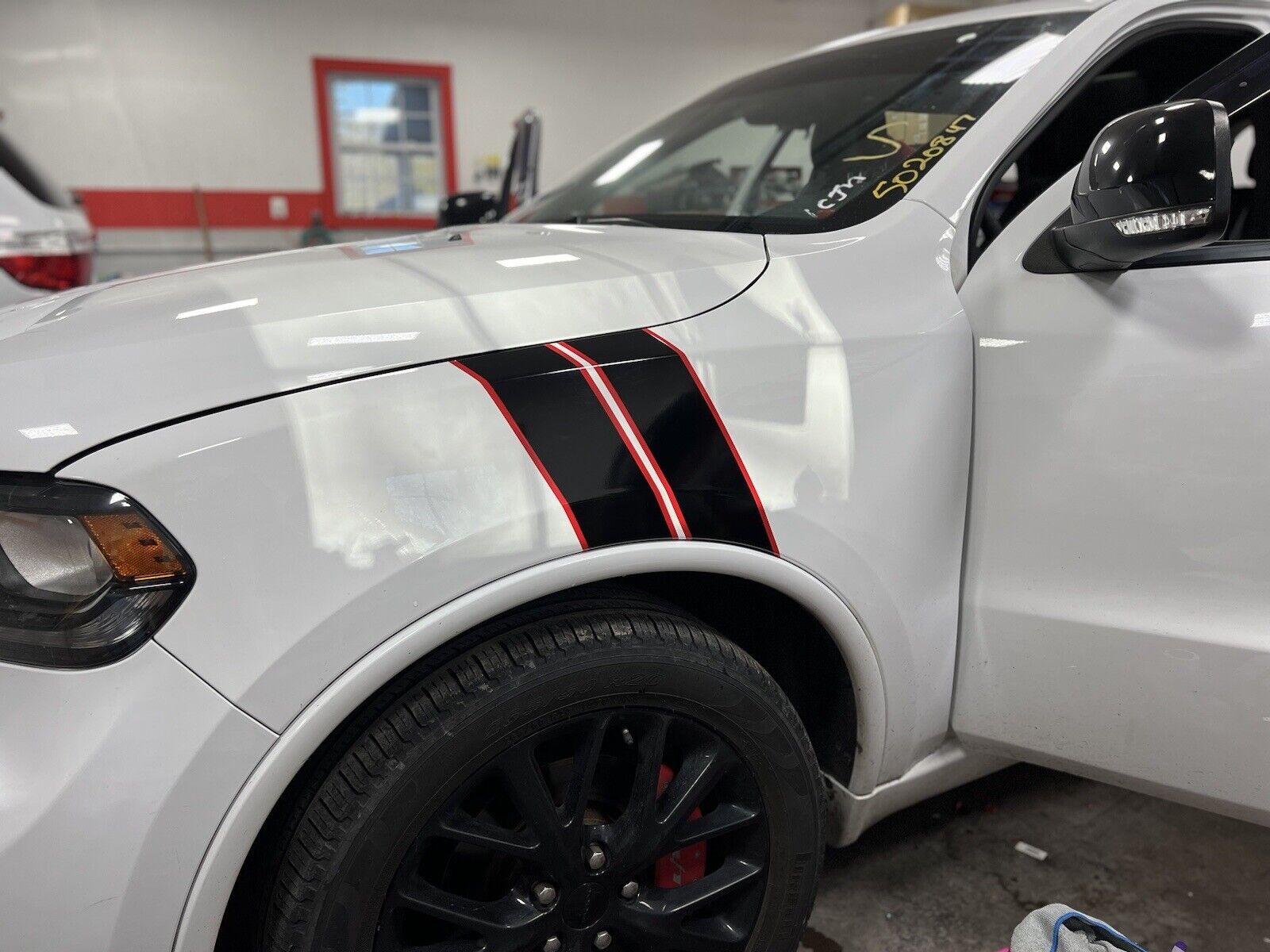 Pair of two color Fender hash hashes vinyl stripe stripes decals compatible with any model 2010-2026 Dodge Durango
