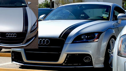5.25" Euro Offset Stripe Stripes Graphics fit any year Audi TT