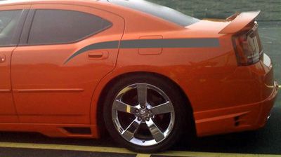 Solid Quarter panel decals fits 2006 2007 2008 2009 2010 Dodge Charger