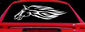 Custom tribal horse head decal sticker made to fit any Mustang