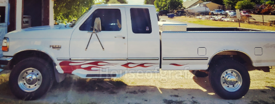 Universal fitment Lower door vinyl Flame flames rocker decal decals graphics Dodge Ram Ford F150 F250 Chevrolet GMC