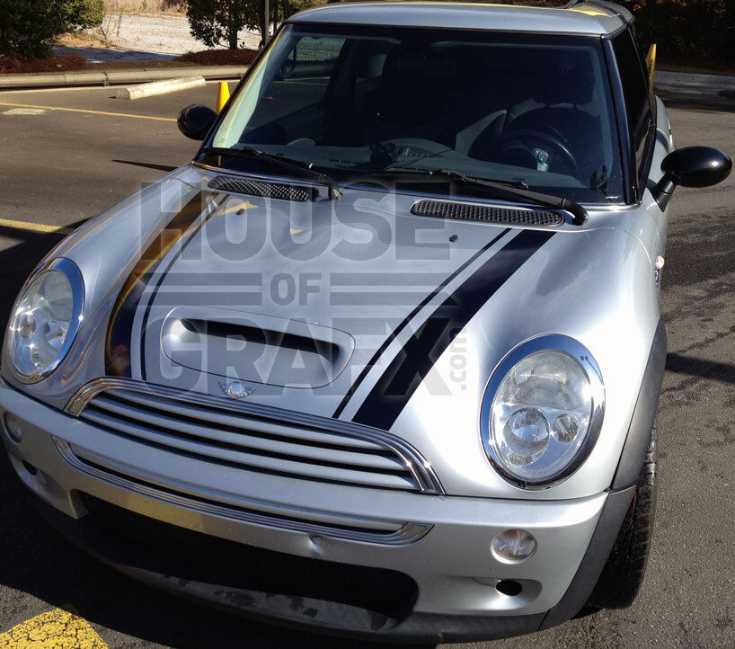 4.5" wide bonnet boot stripes decals fit any year or model Mini Cooper Countryman JCW S Clubman Paceman Coupe Roadster F55 F60 R60 R59 R58 R57 R56 R55 R53
