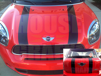 4.75" Universal Mini Cooper Bonnet Boot stripe stripes graphics