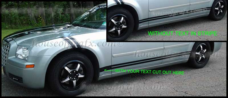 Rocker Panel Graphics Decals fit any year/model Chrysler 300
