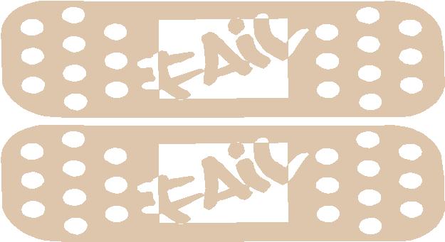 FAIL bandage band aid decal decals graphics sticker JDM