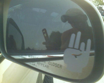 Mini Shocker vehicle mirror decals decal