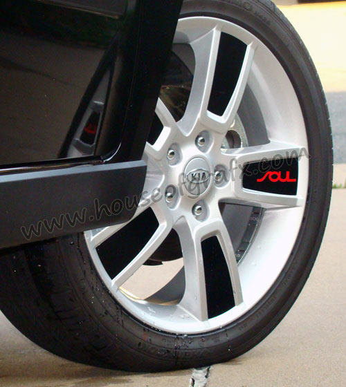 Set of 24 decals Two color 18" wheel rim inserts stickers graphics fits 2009 2010 2011 Kia Soul