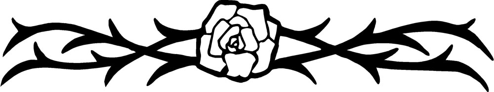 Rose with thorns windshield banner vinyl decal decals graphic C