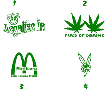 Naughty drug / weed decals decal sticker