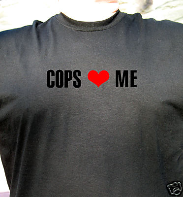 Cops heart (love) me JDM WRX STi Boost Turbo 350z supra T shirt