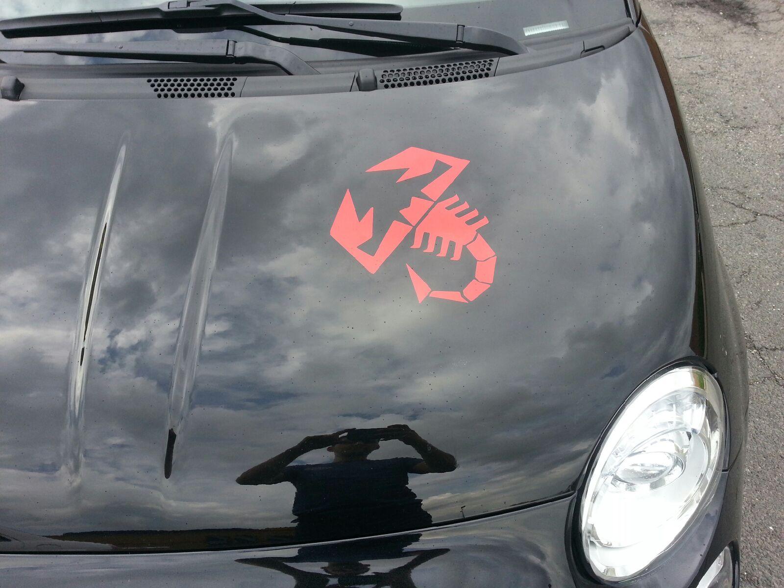Pair of 9" Scorpion Scorpions decals graphics stickers fit any model Fiat 500 Abarth