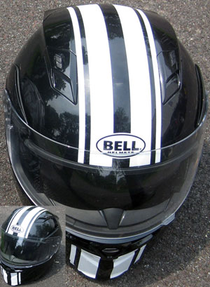 4" Motorcycle Bike Vespa Vinyl stripe Helmet Full Graphic Decal