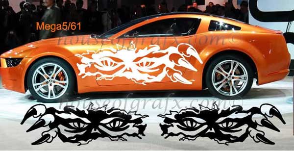 Claw Ripping Eyes body decal decals graphics Universal fitment