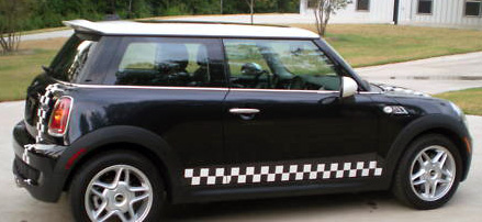 2 tier checker checkers rocker decal decals fits any Mini Cooper
