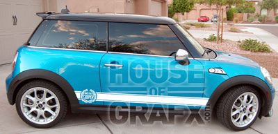 050 Logo side body decals decal graphics fits any Mini Cooper