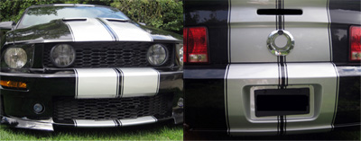 Ford Mustang Rally Racing stripe stripes graphics kit Cobra pin