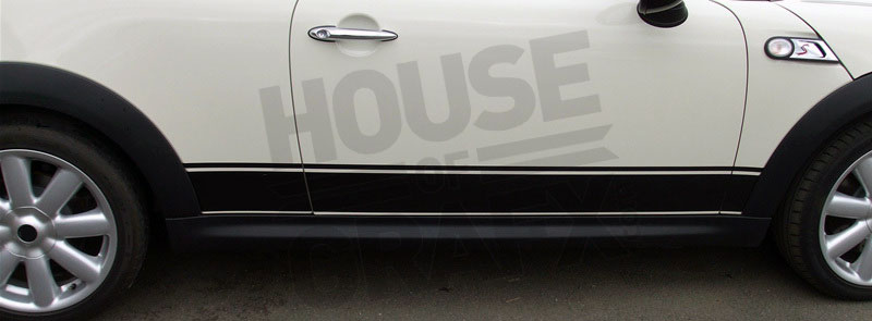 5" rocker stripes fit any yr model Mini Cooper Countryman JCW S