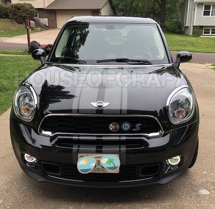 16\" wide Bonnet & boot Racing Stripe Stripes Graphics Decals fit any year Mini Cooper Clubman Countryman Paceman F55 F60 R59 R58 R57 R56 R55 R53