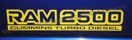 Pair of 2500 Cummins turbo Diesel decals graphics fit Dodge Ram 2500 6.7L 5.9L