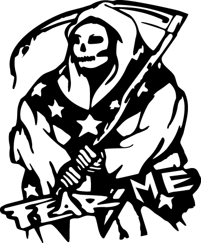 Fear Me Grim Reaper vinyl decal decals graphic car wall truck