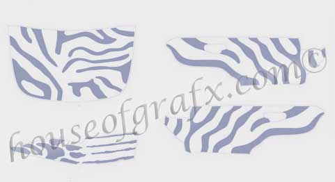 Tiger pattern decal graphics kit fits any 2010-2012 Kia Soul
