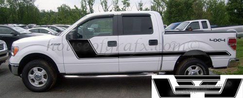 18/" Vinyl Racing Rally Super Snake stripes decals fits any Ford F-150 250 truck