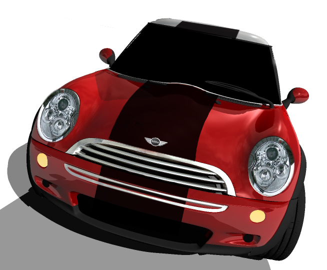 Solid center racing rally stripe decal decals for Mini Cooper